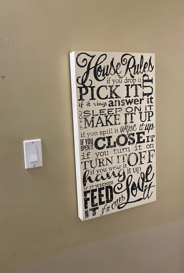 House of Rules Wall Art in Home Décor & Accents in City of Halifax