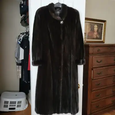 Black Mink Fur Coat, View more