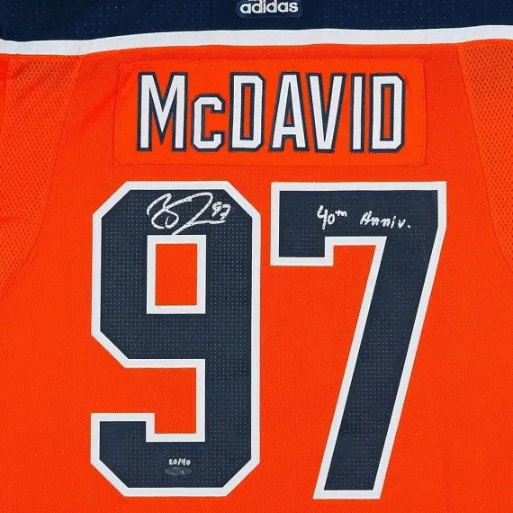 Connor Mcdavid Signed 40th Anniversary Adidas Jersey in Arts & Collectibles in Oshawa / Durham Region - Image 2