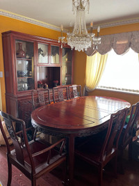 Excellently maintained 8-seat Chinese Rosewood Dining Set-$5000