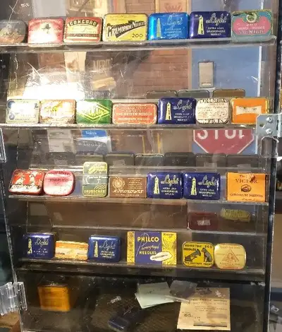Phonograph Needle Tins Can be seen at DD Antiques 15 Gray Ave. Long Sault 9am to 4pm .Thurs ,Fri, Sa...