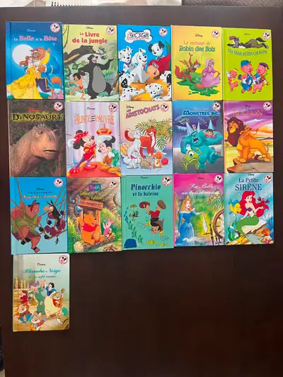 16 livres de Disney du Club du livre Mickey. Comme neuf. Pas de réservation, pas de dépôt, pas de li...