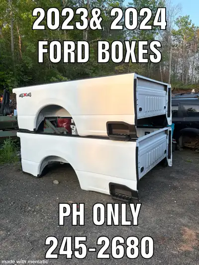 For sale Ford 8 foot boxes off of 2023 and a 2024 have a look at all the pictures if interested phon...