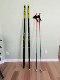 Fischer XC Skate Skis and Swix poles- Good condition