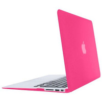 MACBOOK AIR-HARD RUBBER-ÉTUI/CASE-HOT PINK-13" A1369 (NEUF/NEW)