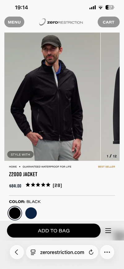 ZERO RESTRICTION GOLF COAT, View more