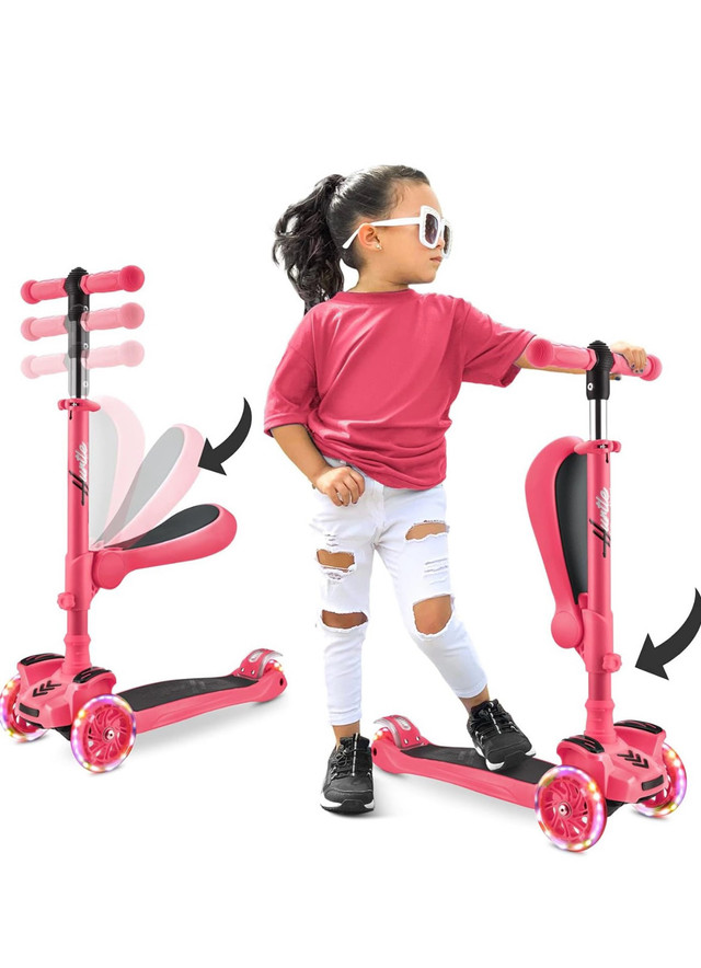3 Wheeled Scooter for Kids - 2-in-1 Sit/Stand Child Toddlers Toy in Toys & Games in Calgary - Image 2