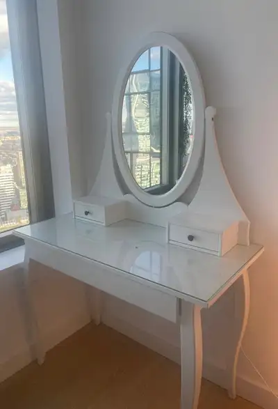 HEMNESDressing table with mirror, white, View more