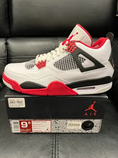 Air Jordan 4 Retro • Fire Red • size 9.5, View more