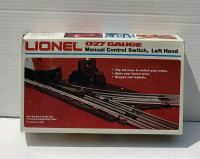 Lionel Train 027 Gauge Manual Control Left Hand Switch in Box