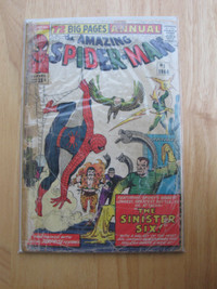 MARVEL COMICS Book AMAZING SPIDERMAN ANNUAL #1 VINTAGE 1964 POOR
