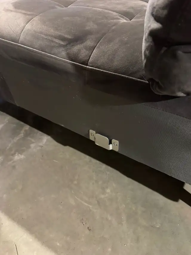 Grey velvet sectional- Structube Kinsey model in Couches & Futons in Edmonton - Image 7