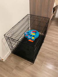Dog Crate and Dog Puzzle Toys