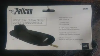 Pelican spray skirt. Dimensions in photo.