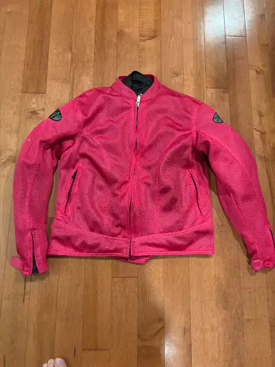 Women’s Pink Motorcycle jacket , size large. .Joe Rocket brand