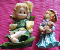 2 COLLECTIBLE FIGURINES - FOREST PIXIE & RAGDOLL