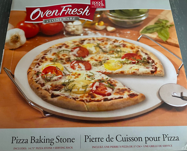 14.75” Pizza Baking Stone w/ Rack in Kitchen & Dining Wares in Cole Harbour