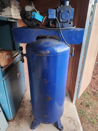 For sale a Webster Air Equipment Limited Heavy Duty Upright Air Compressor. Works perfect. This will...