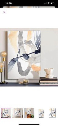 Brand new Gold and Gray Exploration IX' - Painting Print on Canv