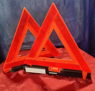 2 Foldable Reflective Car Emergency Warning Triangle, View more