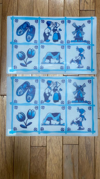 Dutch-themed wipeable placemats