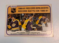 Vintage carte O-Pee-Chee NO 391.. 1980-81 RECORD BREAKERS RECORD