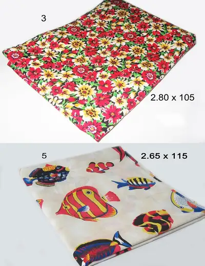 450-372-9464 J'ai 2 pièces de tissu de coton imprimé pour confectionner des vêtements ou artisanat....