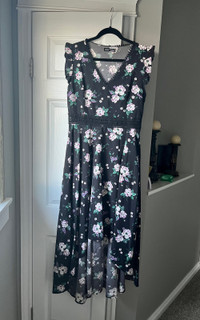 Ladies high- low floral dress new