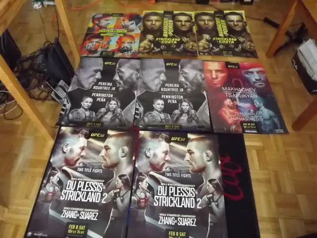 8 VARIOUS UFC FIGHT EVENT POSTERS BUNDLE DEAL:#301-312/2024-2025 in Arts & Collectibles in City of Toronto - Image 2
