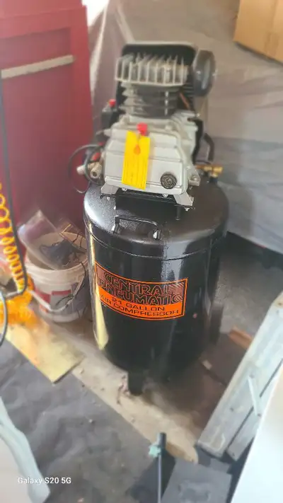 vertical air compressor 4.5ft tall 21 gallons , View more