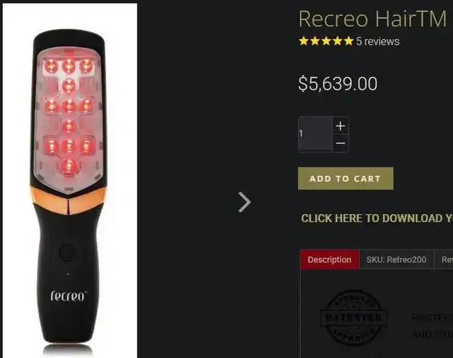 Zero Gravity Recreo Laser Comb - Premium Sealed Luxury Tech Kit592358386109655041
