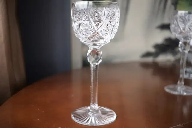 Brilliant Cut Crystal Hock Wine Glasses62863269924738121