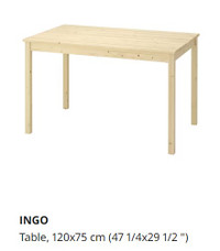 Table INGO & chairs IKEA ($100) All