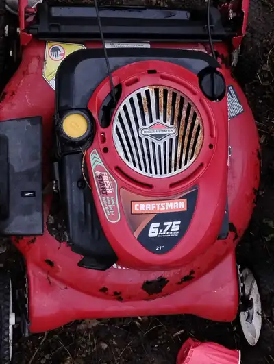 Craftsman gas push mower 21", View more