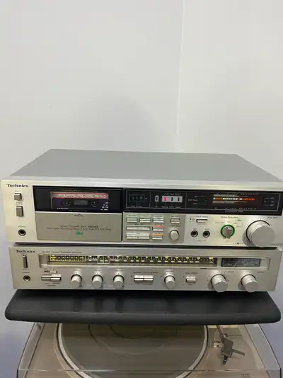 Vintage Technics Receiver and Cassette Deck, View more