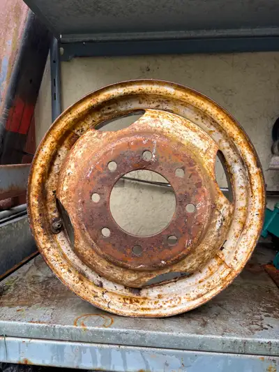 Two 16" rims for one ton Chevy or GMC truck. $100.00