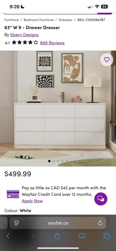 9 drawer dresser, View more