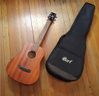 Cort AD Mini M (mahogany) 3/4 acoustic guitar w bag, accessories, View more
