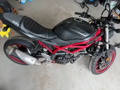 Like new, unmodified, SV650 with no accidents or drops or scatches. New OEM front and rear tires + c...
