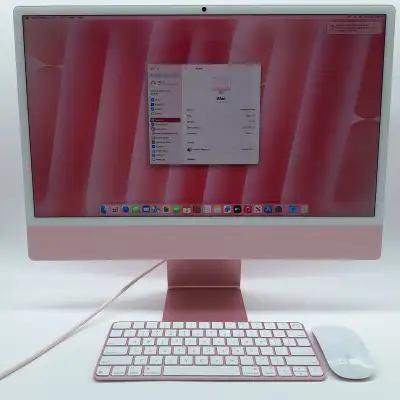 Items included in this sale: 2024 Apple iMac 24" M4 2.9GHz 16GB RAM 256GB SSD Pink Original Box Appl...