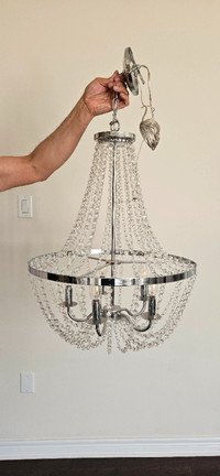 5 light chandelier with bulbs