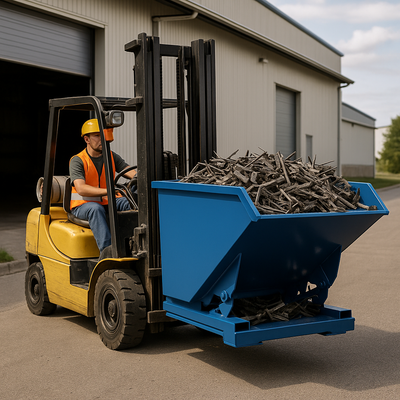 SELF DUMPING HOPPERS, TIPPER BIN, HOPPER BIN, FORKLIFT TIP BINS, View more