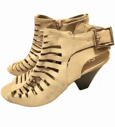 Women's Beige Wedged Sandals - Suzy Shier Brand, View more