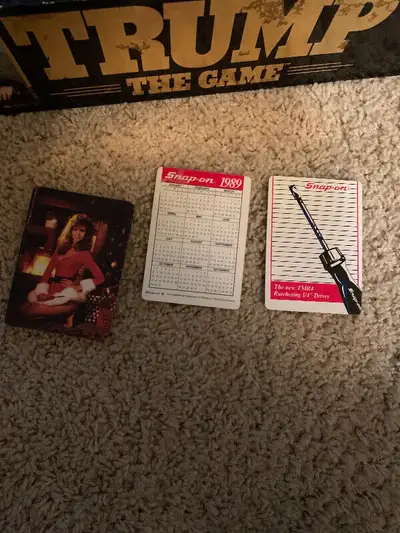 i have a never used snap on tools playing cards from 1989 $25