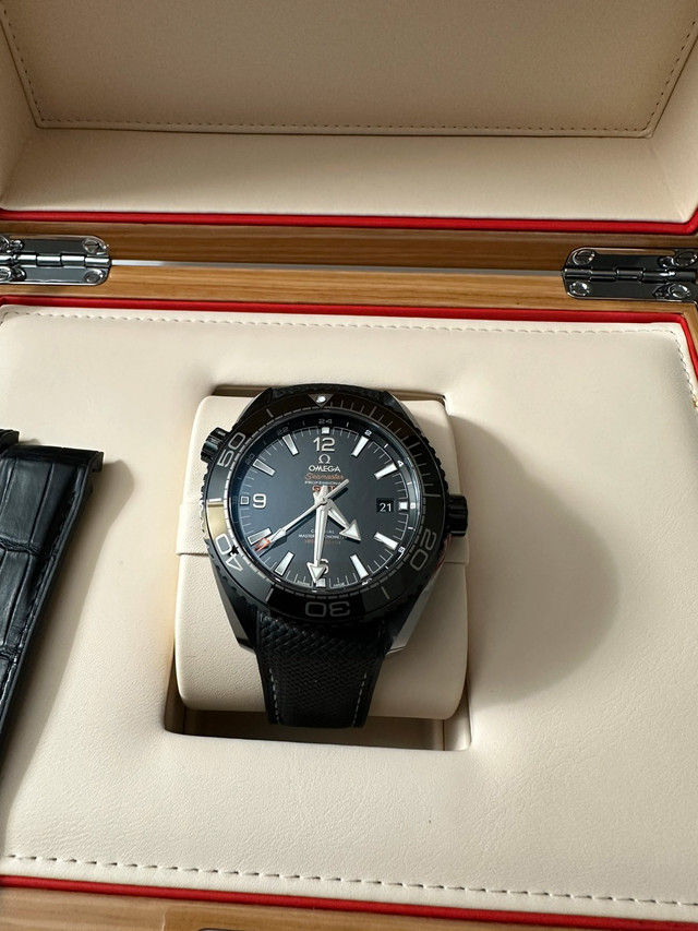 Omega Seamaster Planet Ocean Deep Black in Jewellery & Watches in City of Toronto