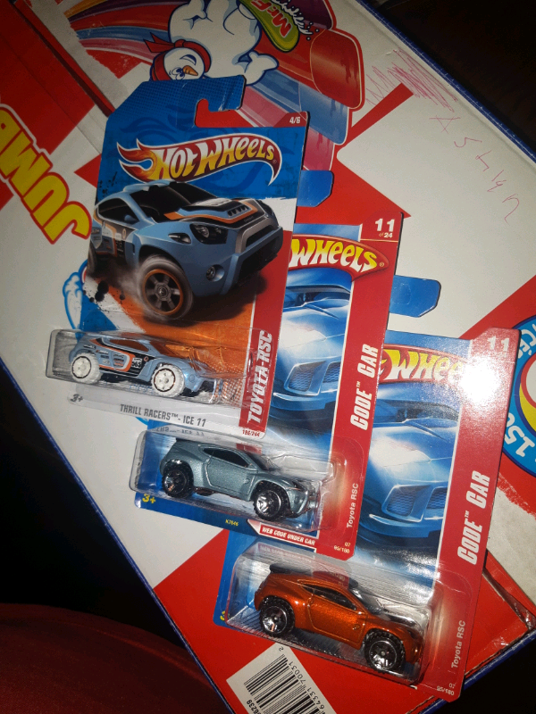 Toyota RSC Hot Wheels lot of 3 Variations NIP 