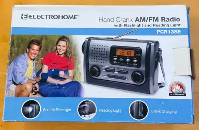 Electrohome Hand Crank Emergency Radio  (model PCR138E), View more