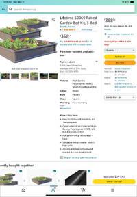 Brand new.Raised stackable flower beds.4'x4'x9" pack of 3.
