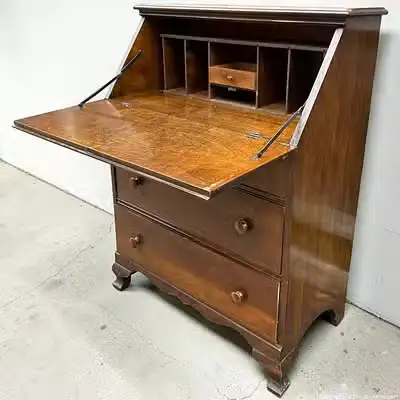 Vintage Drop -Front Secretary Desk with Organizer, View more