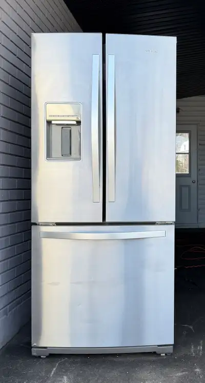 Whirlpool stainless 30” fridge- delivery , View more